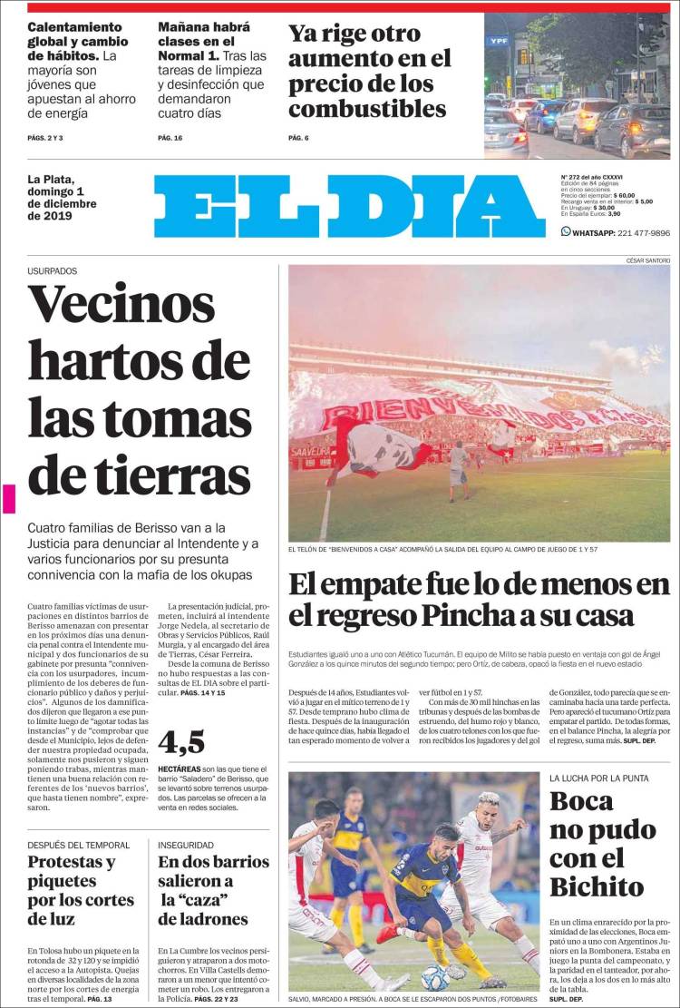 Portada de El Día de la Plata (Argentina)