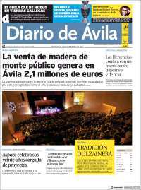 Portada de Diario de Ávila (España)