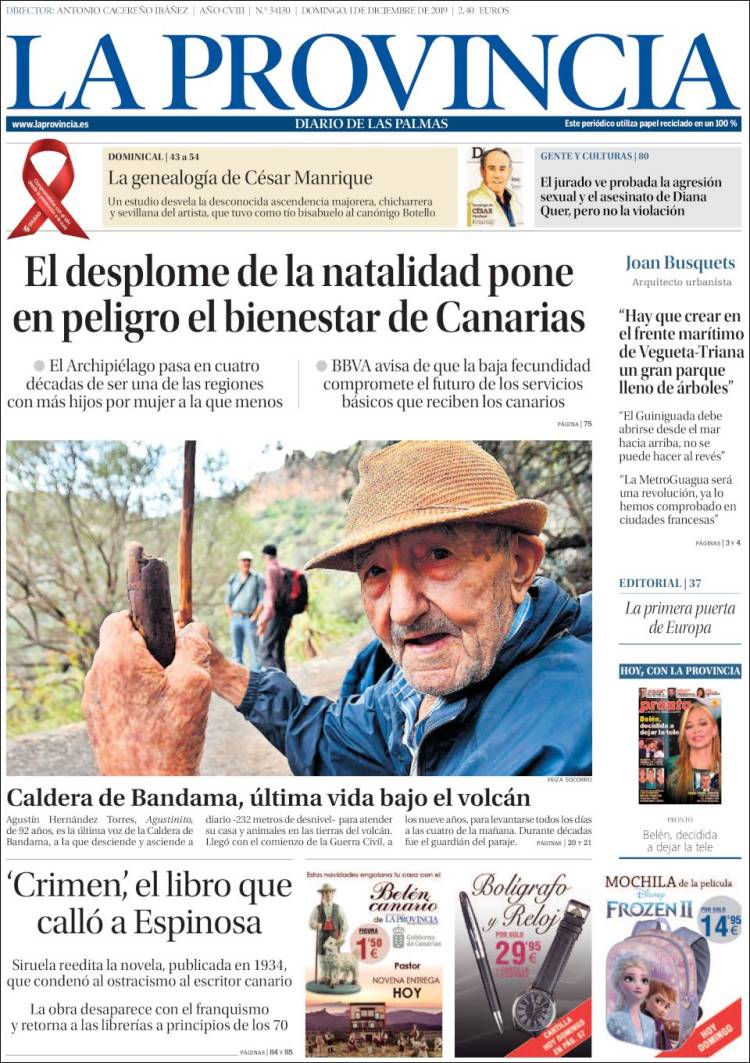 Portada de La Provincia (España)