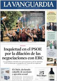 Portada de La Vanguardia (España)