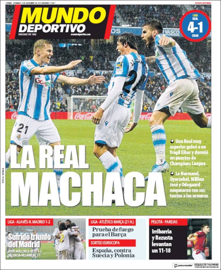 Portada de Mundo Deportivo Gipuzkoa (España)