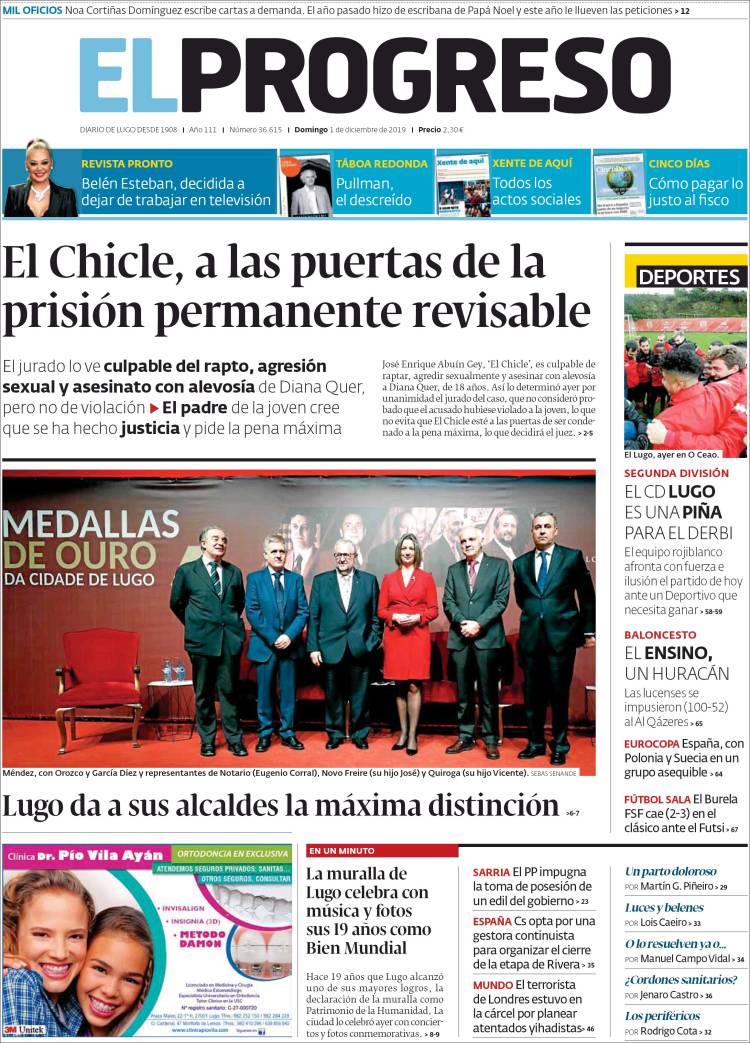 Portada de El Progreso (España)