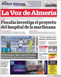 Portada de La Voz de Almería (España)