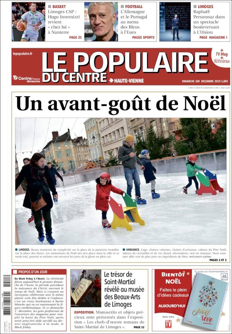 Portada de Le Populaire du Centre (Francia)