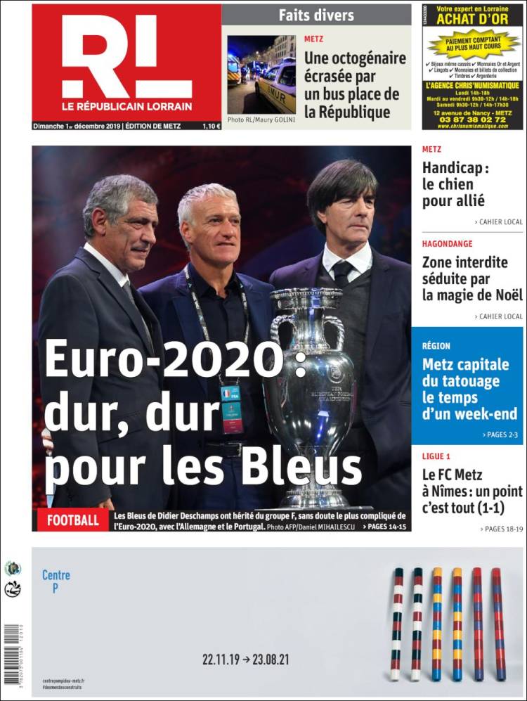 Portada de Le Republicain Lorrain (Francia)