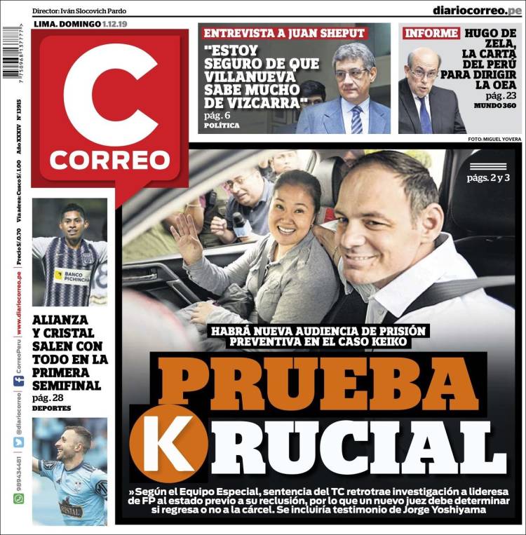 Portada de Diario Correo (Per&uacute;)
