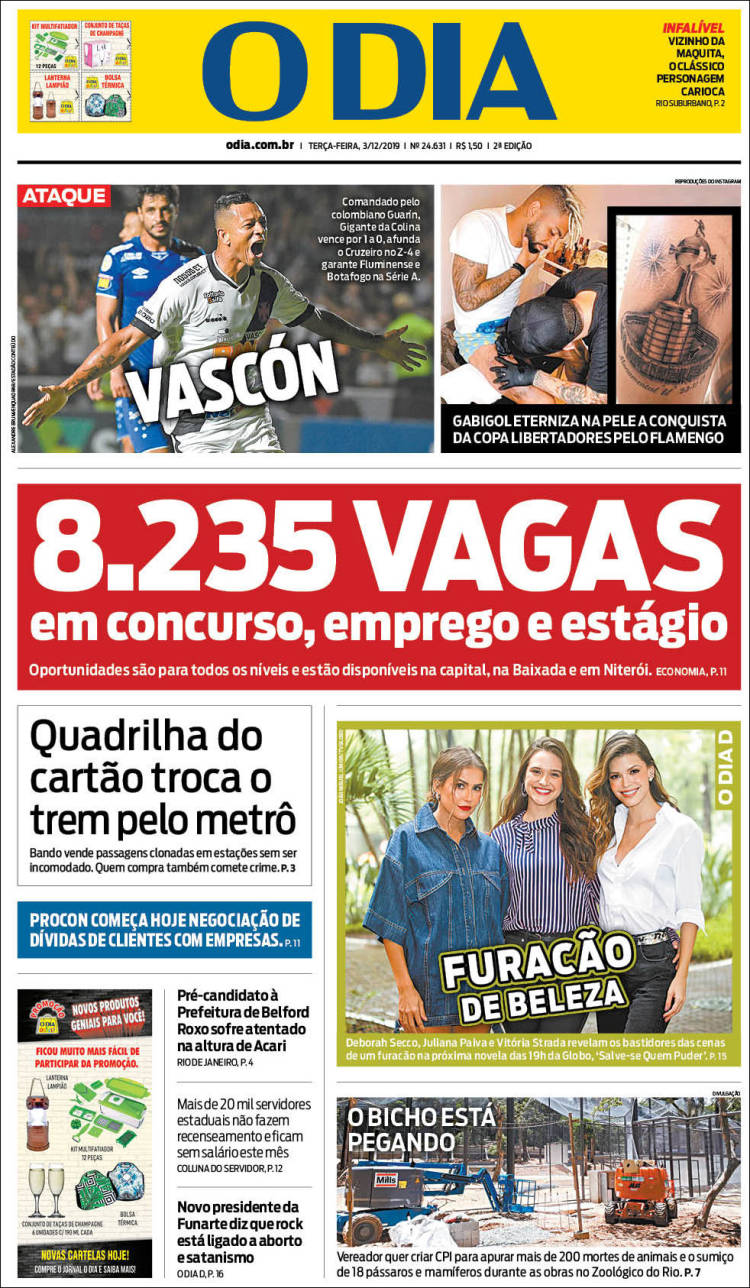Portada de O Dia (Brasil)