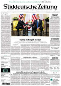 Portada de Sueddeutsche (Alemania)