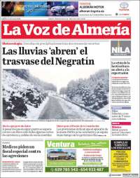 Portada de La Voz de Almería (España)