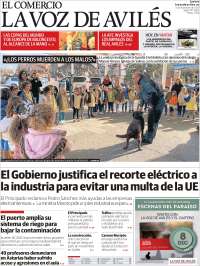 Portada de El Comercio - Avilés (España)