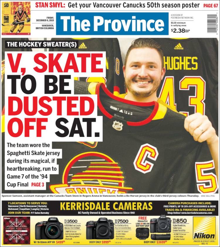 Portada de The Province (Canadá)