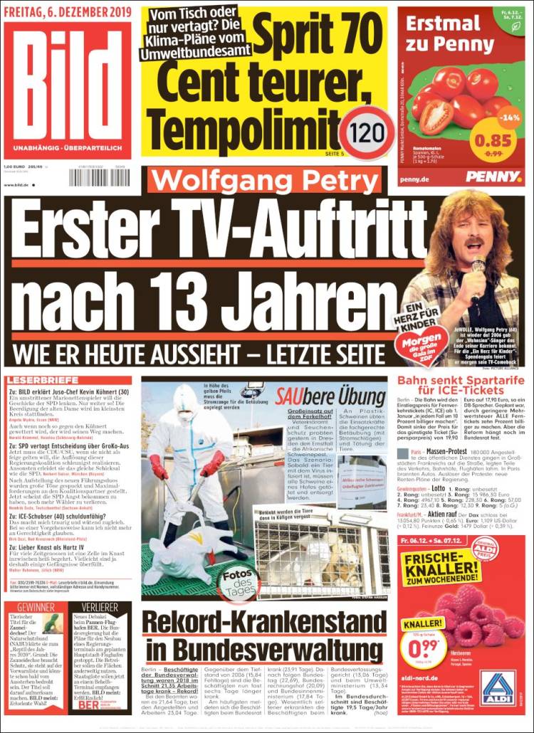 Portada de Bild (Alemania)