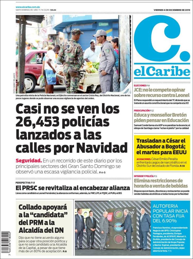 Portada de El Caribe (Dominican Rep.)