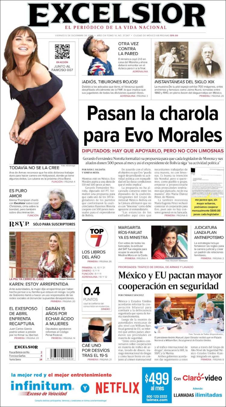 Portada de Excelsior (Mexico)