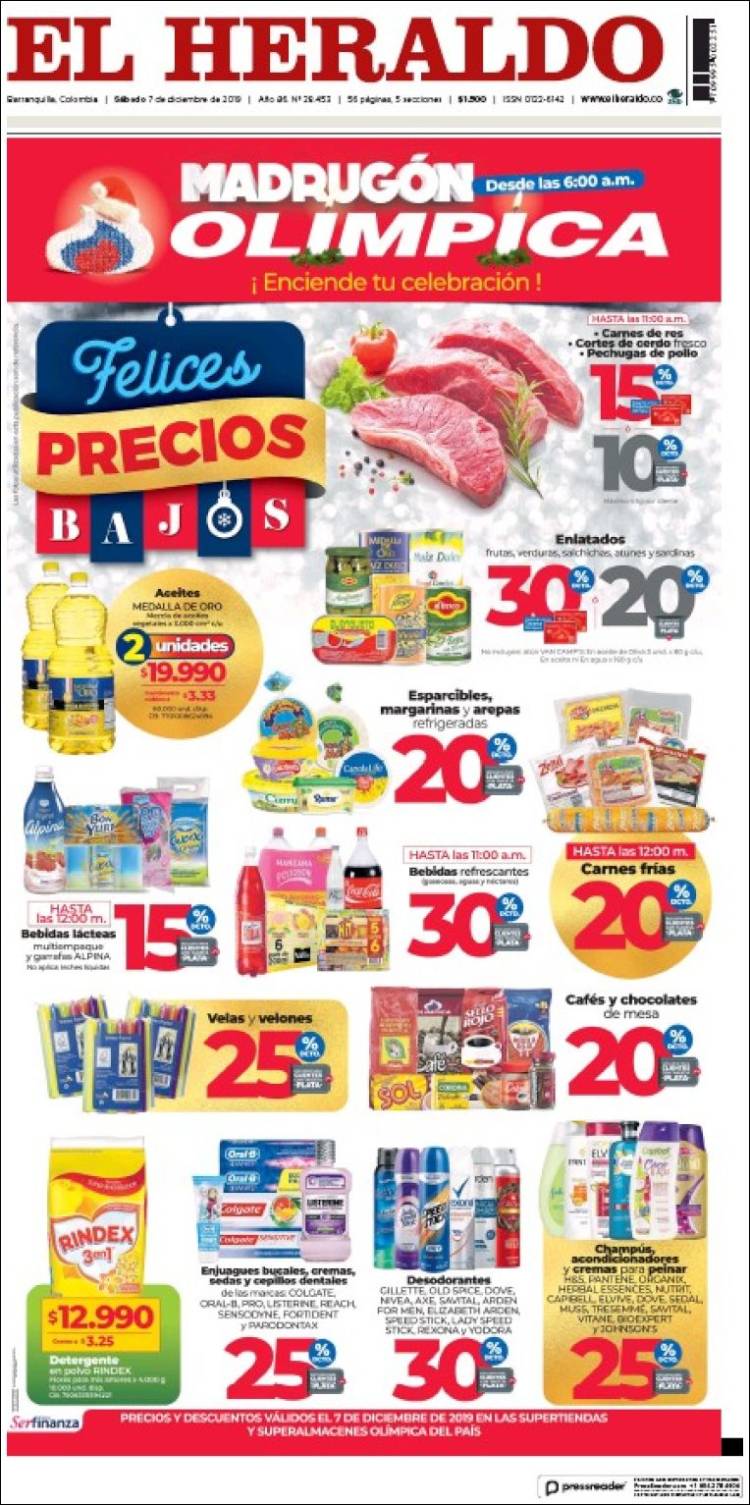 Portada de El Heraldo (Colombia)