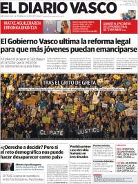 Portada de Diario Vasco (España)