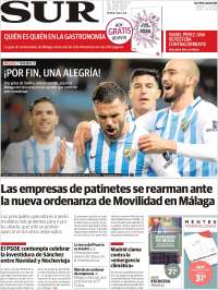 Portada de Diario el Sur (España)