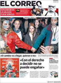 Portada de El Correo - Guipuzcoa (España)