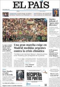 Portada de El País (España)