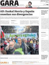 Portada de Gara (España)