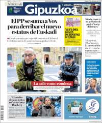 Portada de Noticias de Gipuzkoa (España)