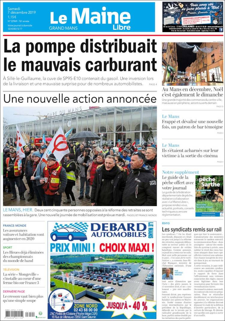 Portada de Le Maine Libre (Francia)