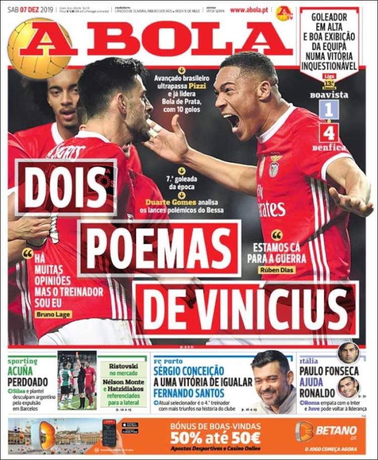 Portada de A Bola (Portugal)