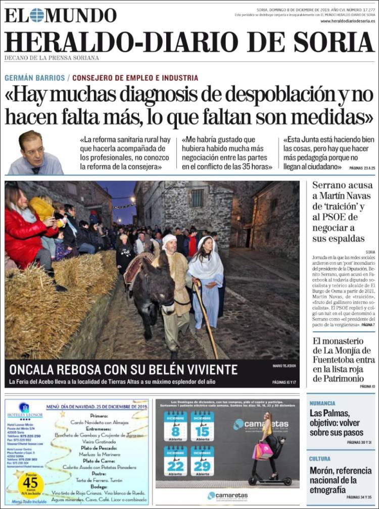 Portada de Diario de Soria (España)