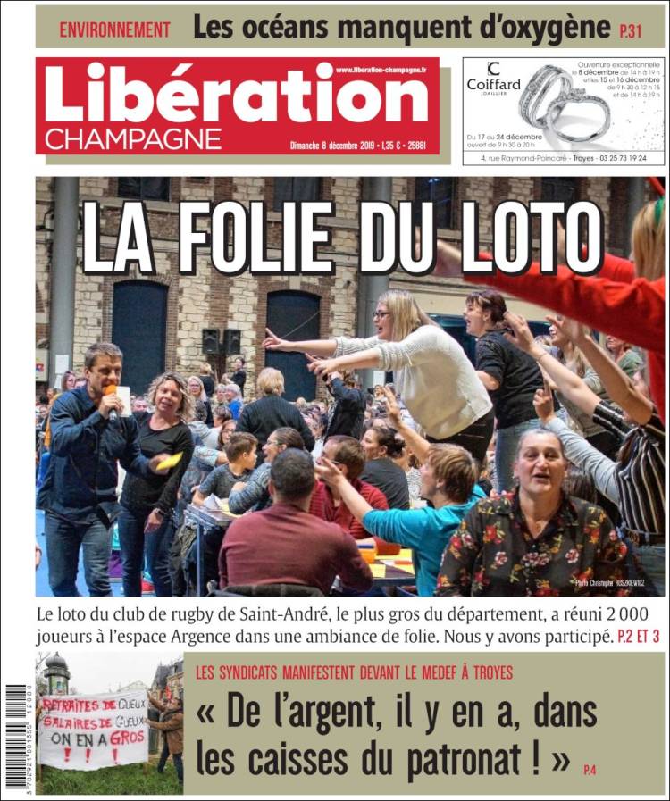 Portada de Libération Champagne (Francia)