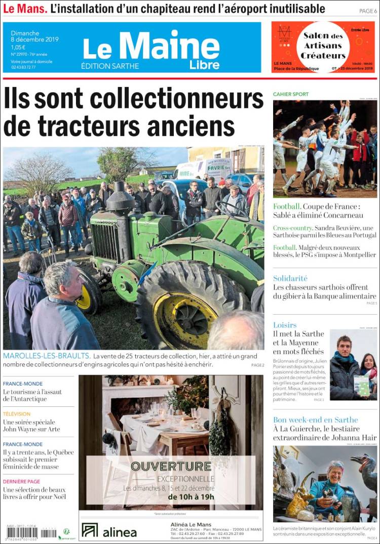 Portada de Le Maine Libre (Francia)