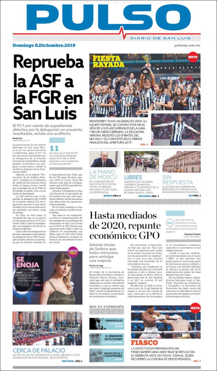 Portada de Pulso (M&eacute;xico)