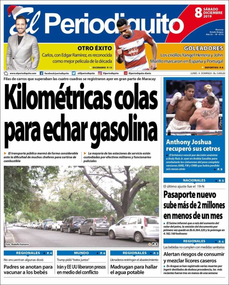 Portada de Periodiquito de Aragua (Venezuela)