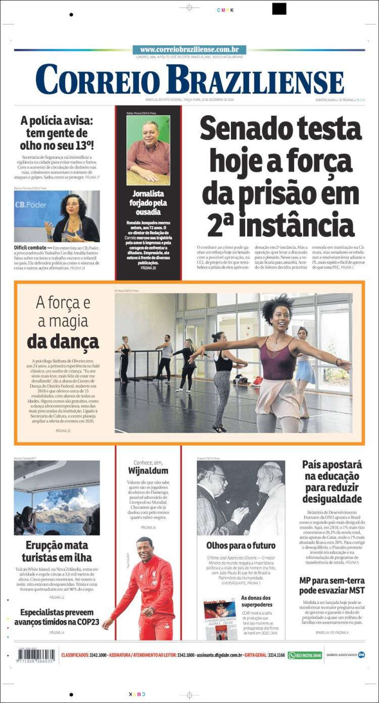 Portada de Correio Braziliense (Brasil)