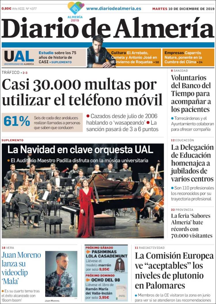 Portada de Diario de Almería (Espa&ntilde;a)