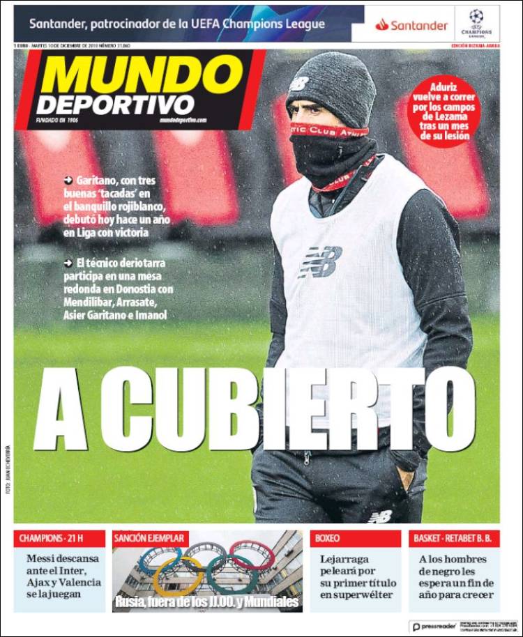 Portada de Mundo Deportivo Bizkaia (Espa&ntilde;a)