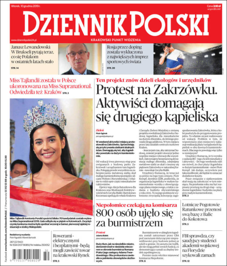 Portada de Dziennik (Polonia)