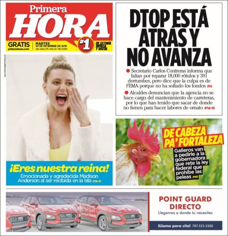 Portada de Primera Hora (Puerto Rico)