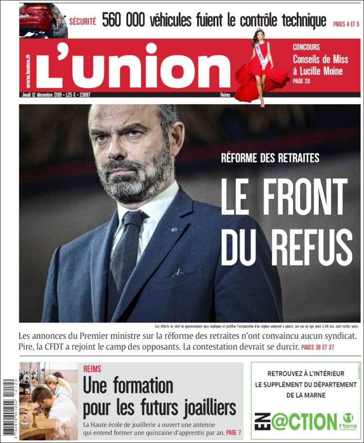 Portada de L'Union (Francia)