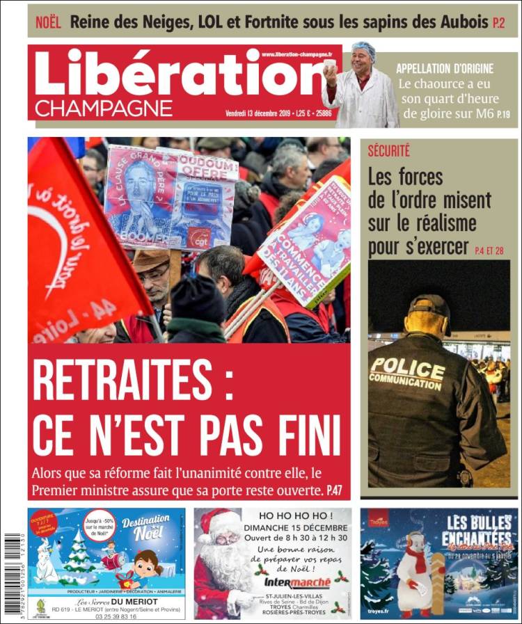 Portada de Libération Champagne (Francia)