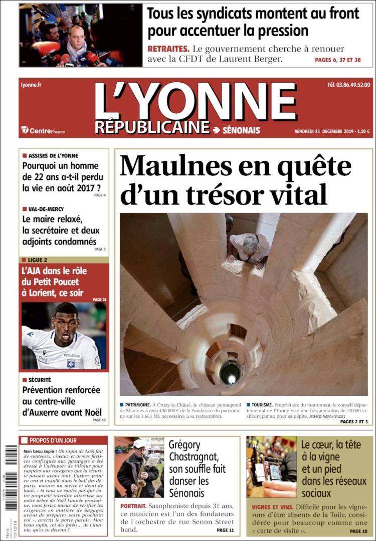 Portada de L'Yonne-Républicaine (Francia)
