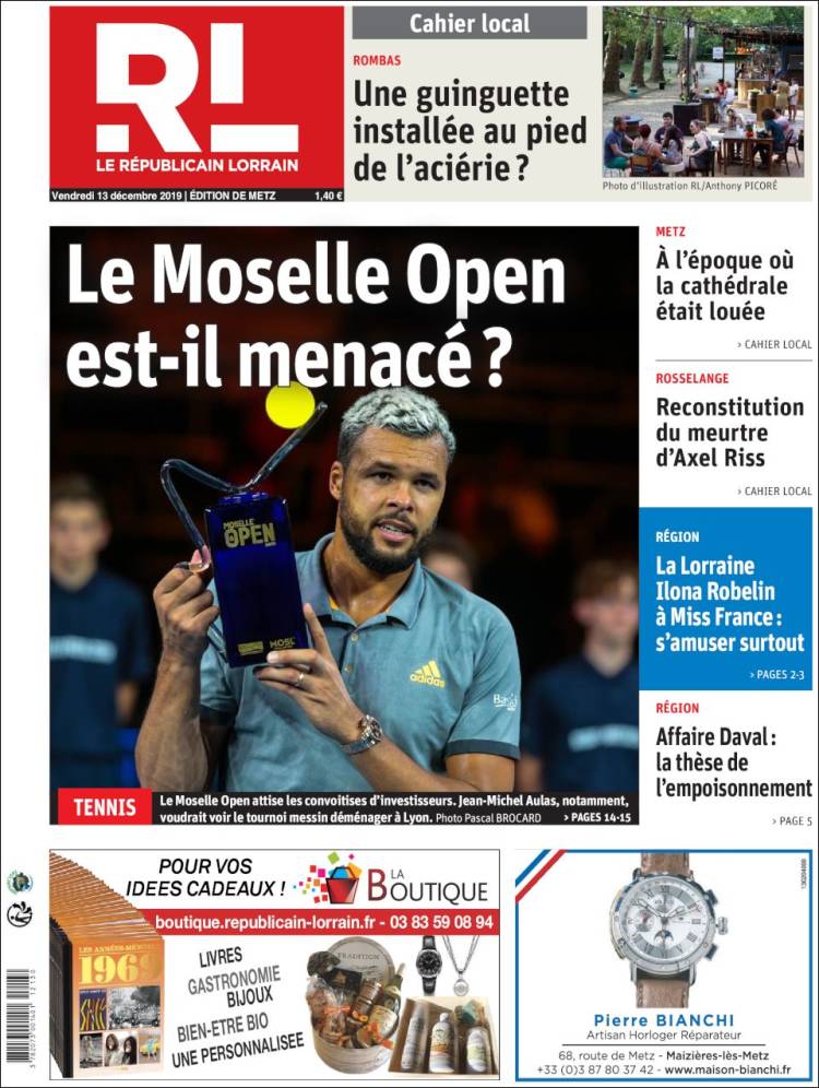 Portada de Le Republicain Lorrain (Francia)