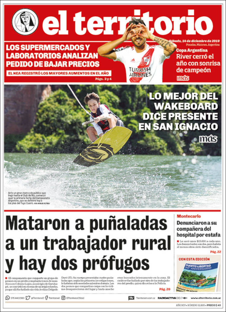 Portada de El Territorio (Argentina)