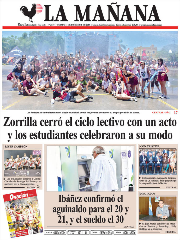 Portada de Diario La Mañana (Argentina)