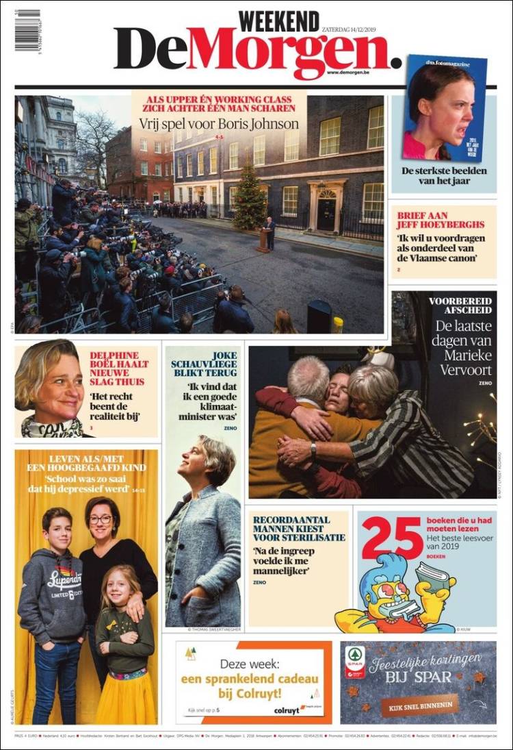 Portada de De Morgen (B&eacute;lgica)