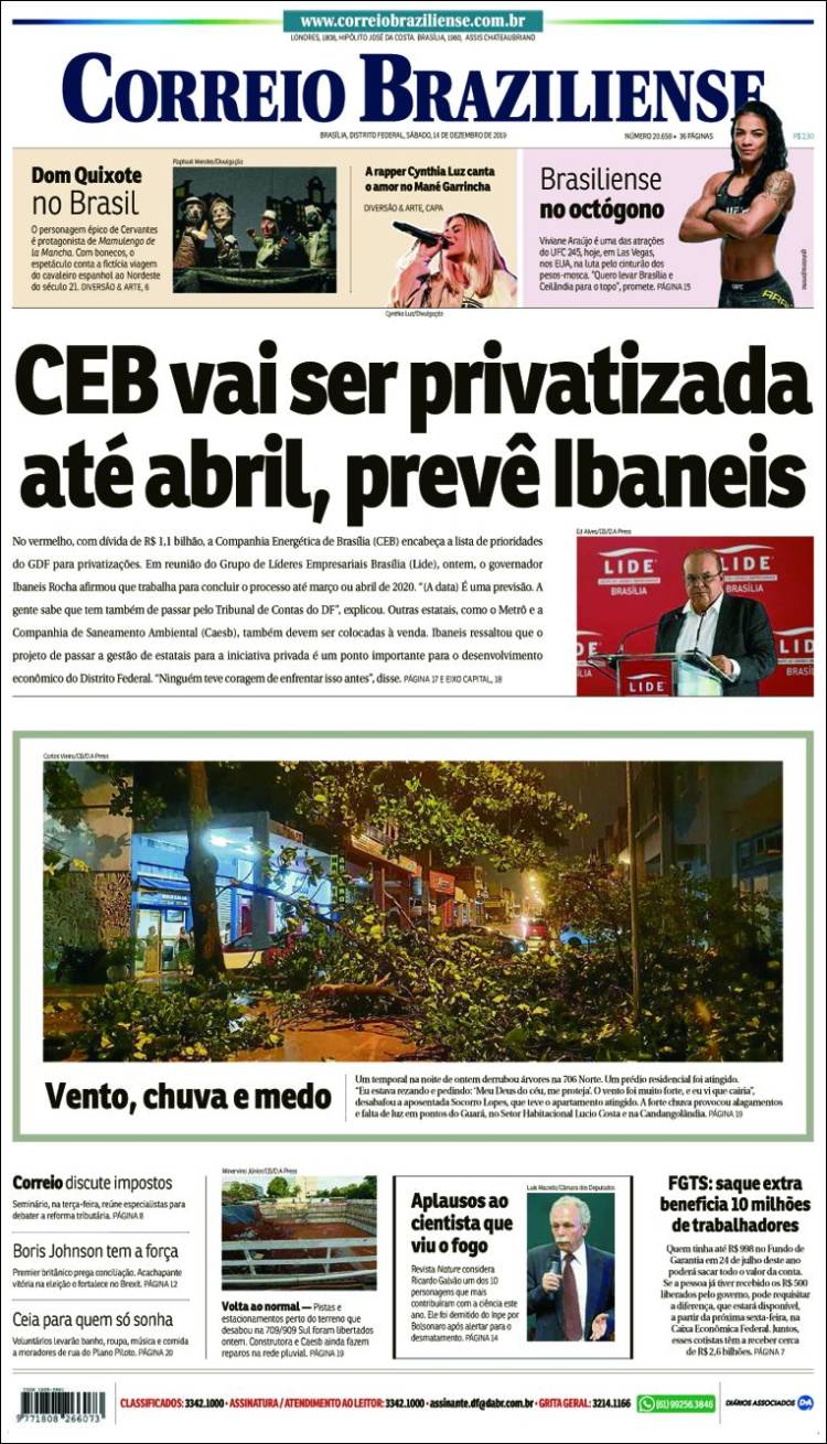 Portada de Correio Braziliense (Brasil)