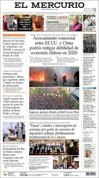 Portada de El Mercurio (Chile)