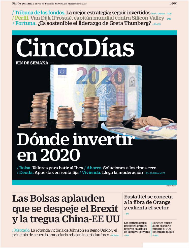 Portada de Cinco Días (Espa&ntilde;a)