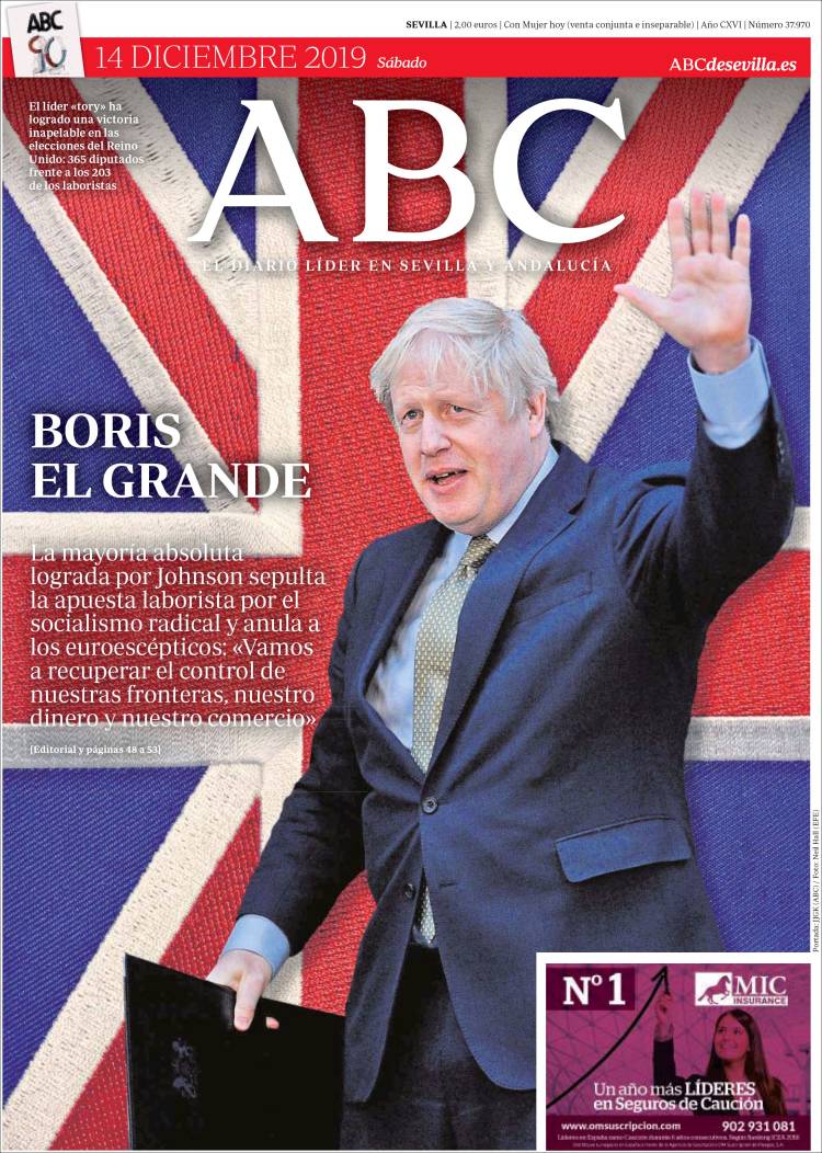 Portada de ABC - Sevilla (Espa&ntilde;a)
