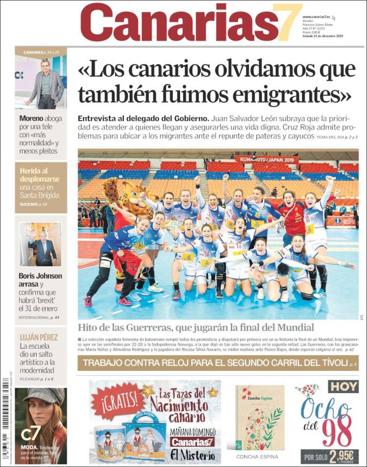 Portada de Canarias 7 (Espa&ntilde;a)