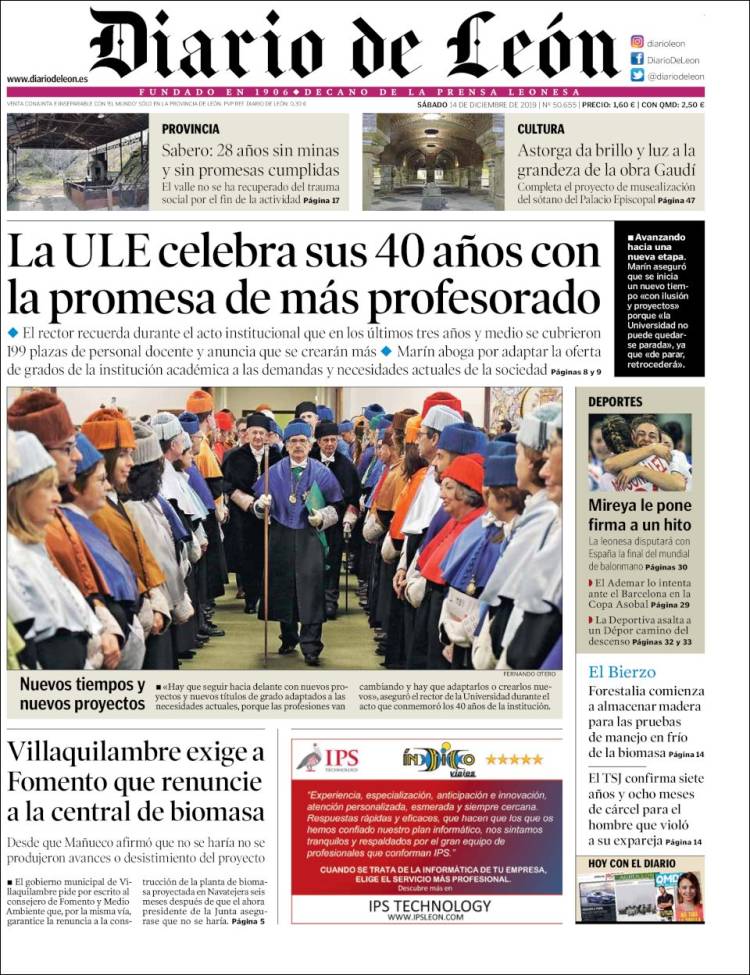 Portada de Diario de León (Espa&ntilde;a)